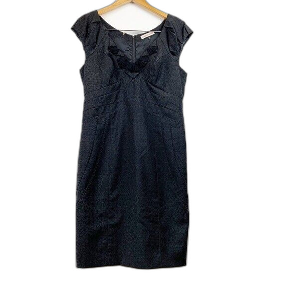 REBECCA TAYLOR Virgin Wool Blend Sheath Dress 12 - Picture 1 of 7